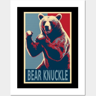 Bare Knuckle Boxing Bear Funny Hope Posters and Art